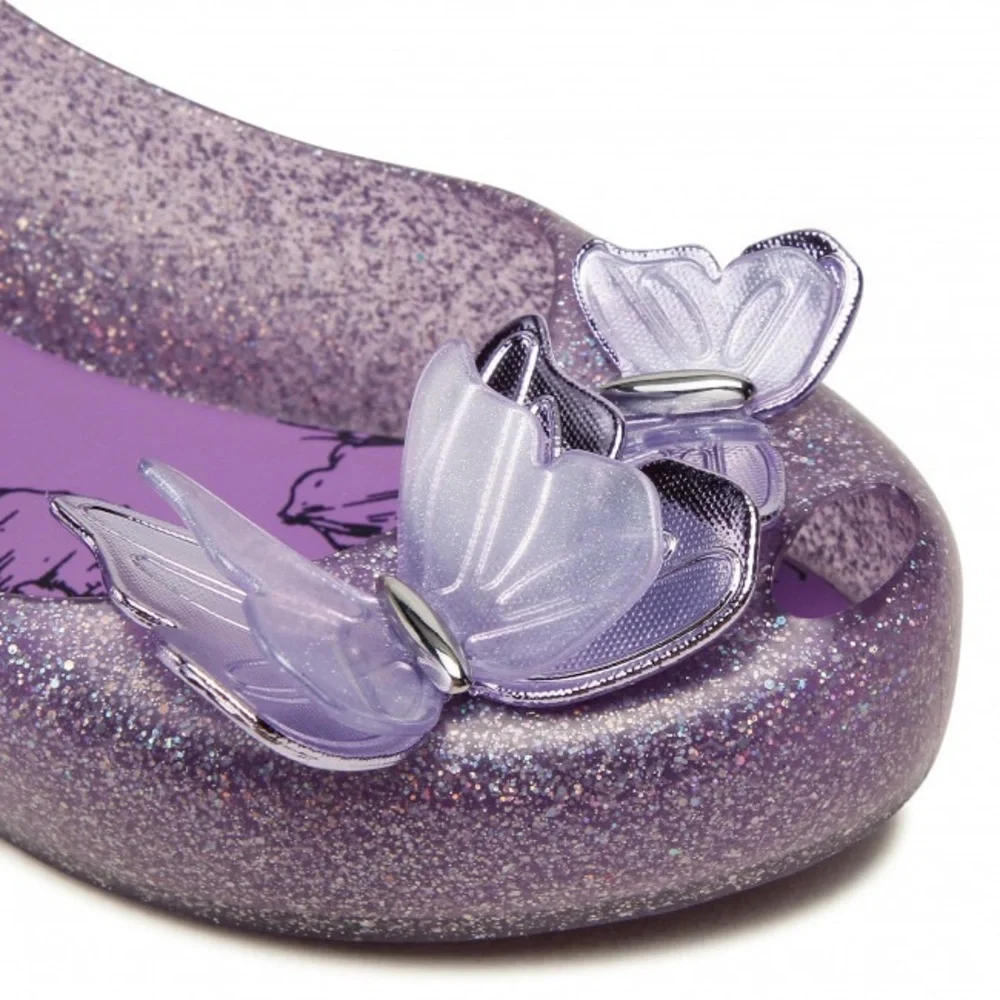 FLATS MELISSA Mini‎ Ultragirl Fly Inf 33280 Purple Glitter Holograf/Purple